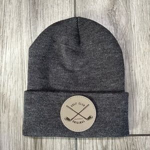 Laser engraved patch beanie. Golf club California